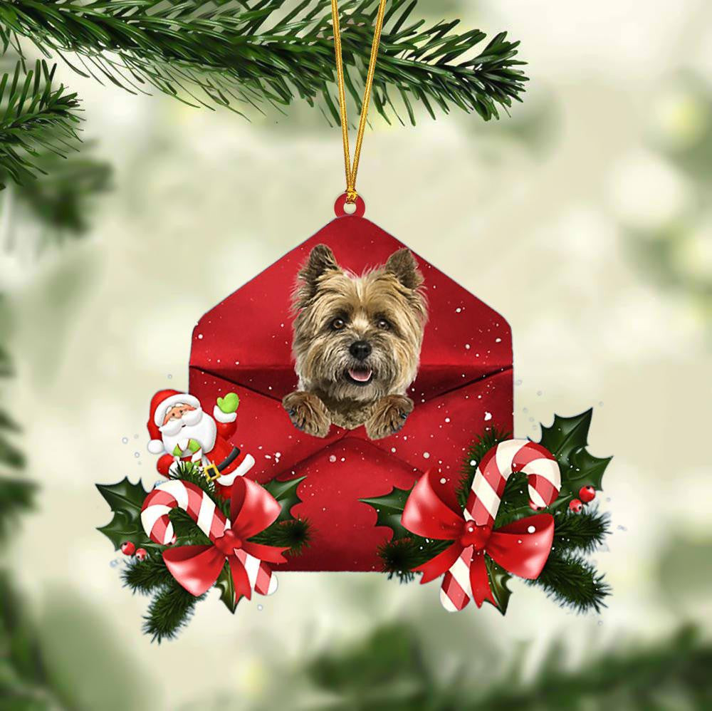 Cairn Terrier Christmas Letter Shaped Ornament  Acrylic Dog Christmas Ornament Xmas Dog Gifts