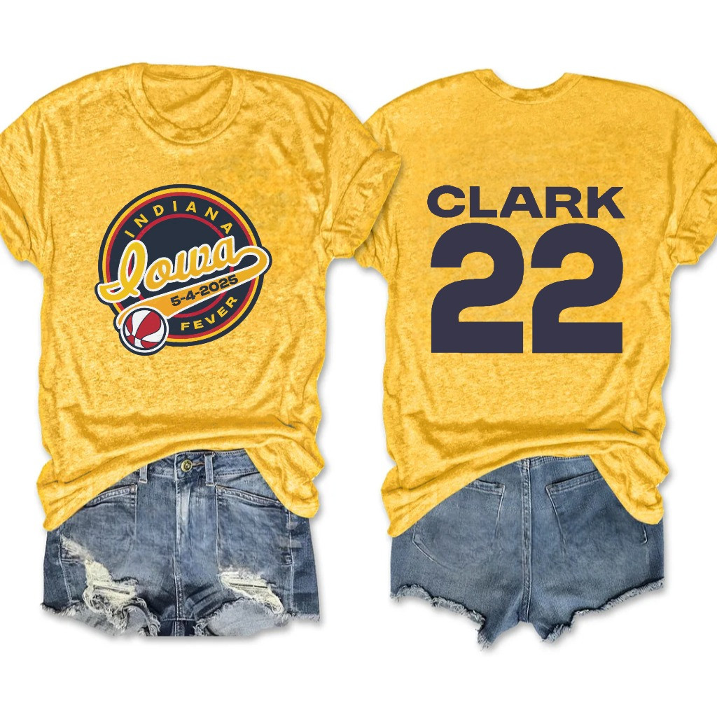 Caitlin Clark 22 2025 Women's T-Shirt WNBA Indiana Fever Fan Merch Gifts For Her