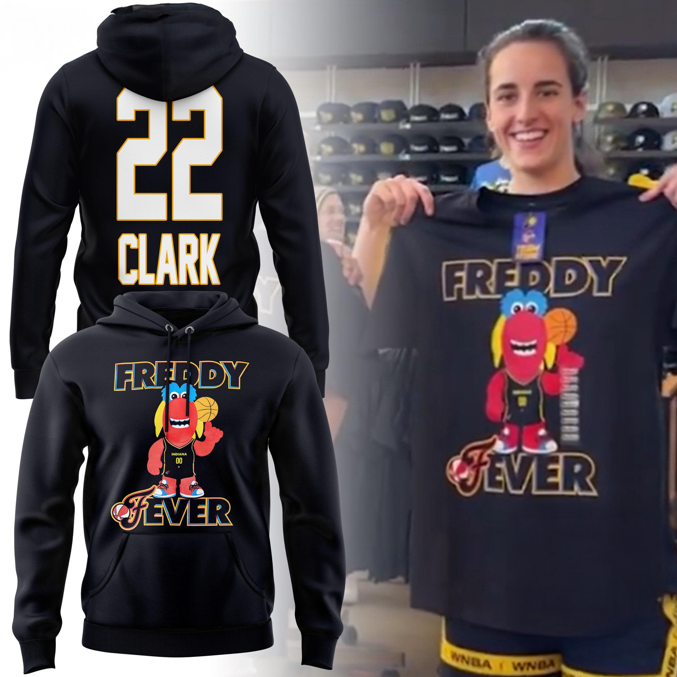 Caitlin Clark Freddy Fever Basketball Hoodie Fans Gift Ideas