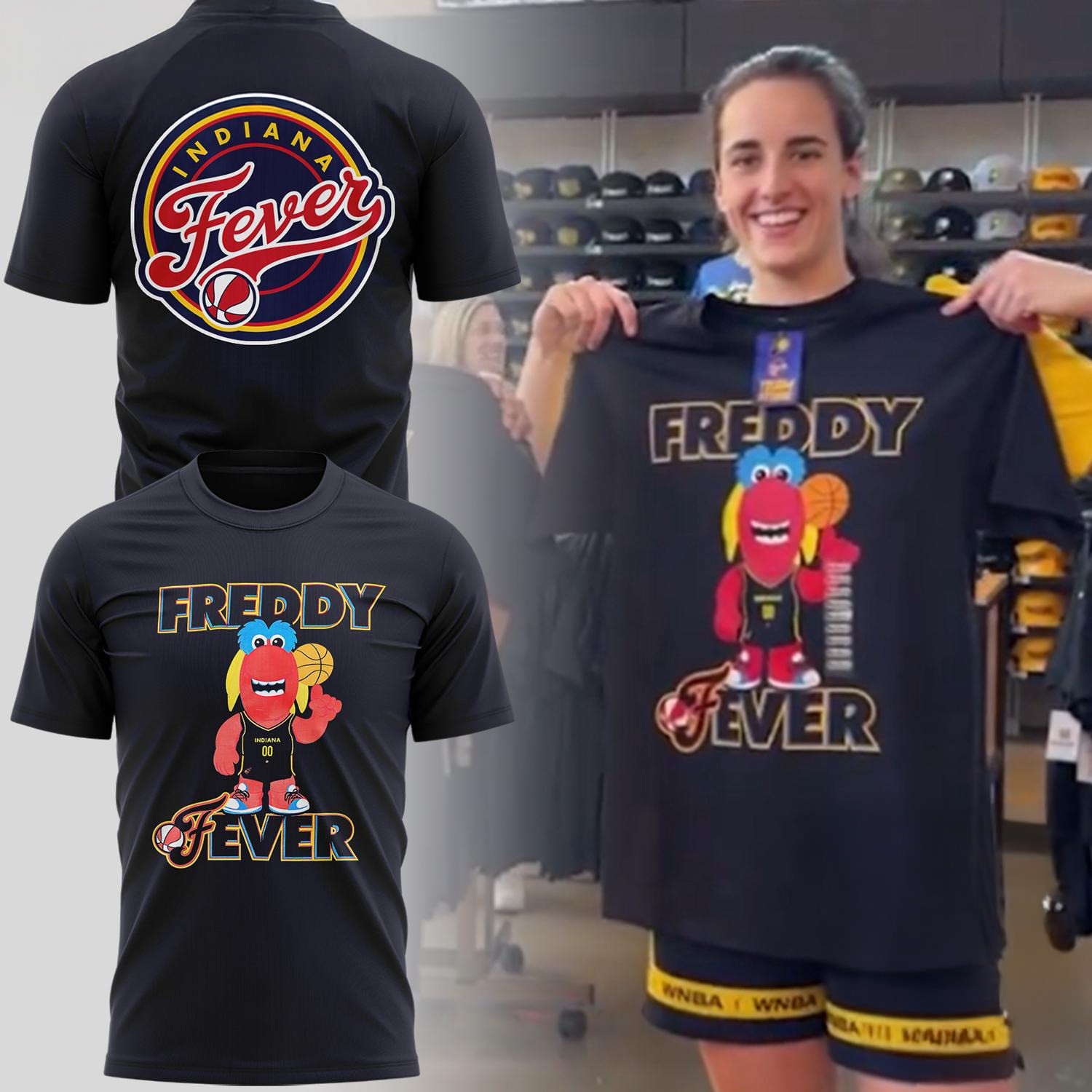 Caitlin Clark Freddy Fever Basketball T-Shirt Fans Gift Ideas