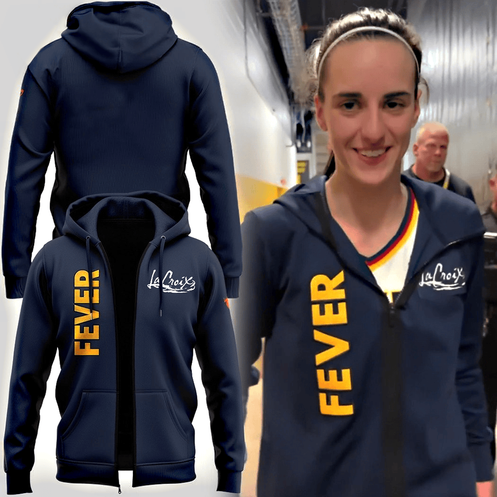 Caitlin Clark Indiana Fever 2025 Zip Hoodie Best Gifts For Basketball Lovers