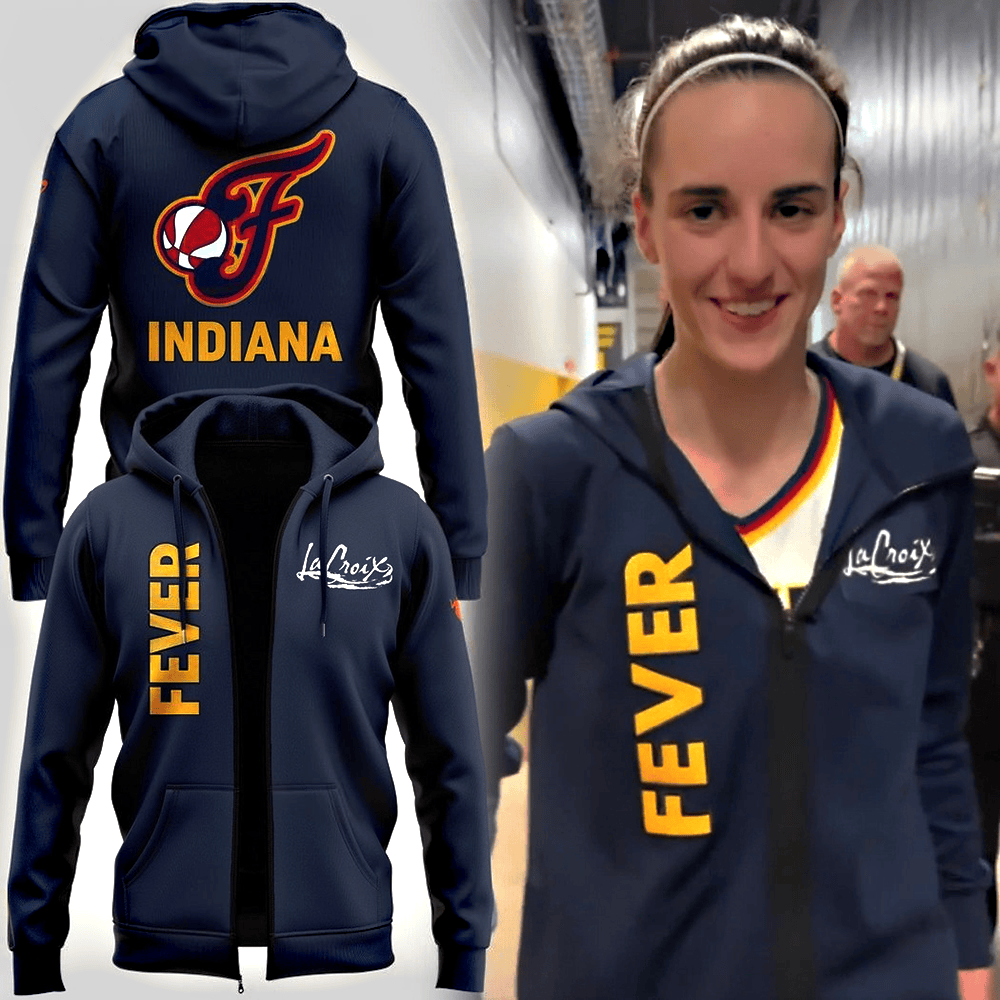 Caitlin Clark Indiana Fever 2025 Zip Hoodie Gift Ideas For Basketball Lovers