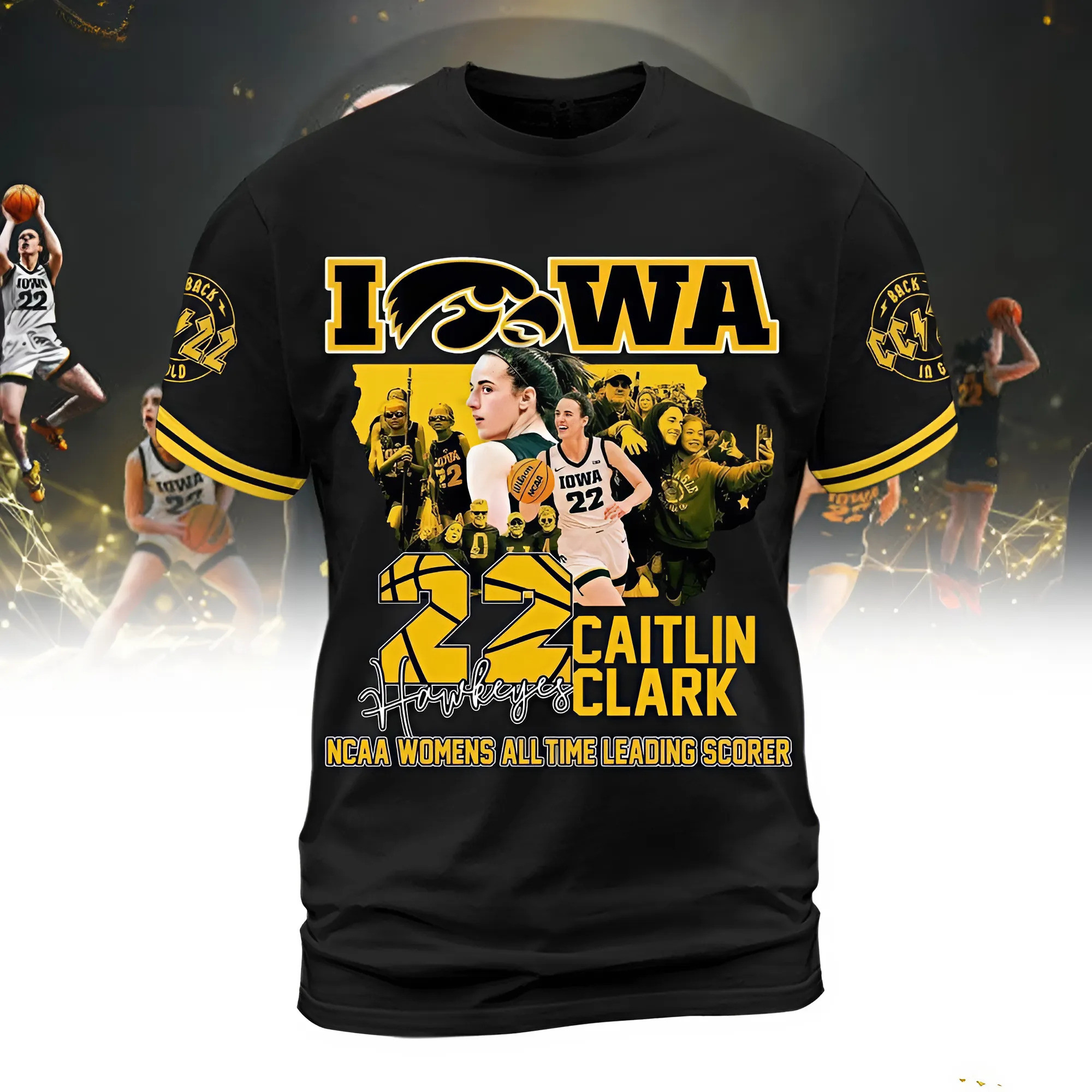 Caitlin Clark Iowa Hawkeyes NCAA All Time Leading Scorer T-Shirt Fan Gift