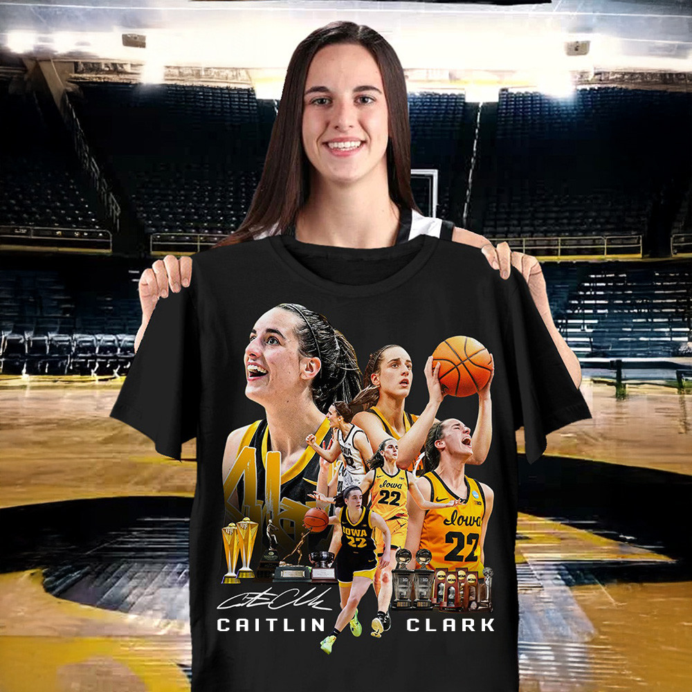Caitlin Clark Iowa Hawkeyes NCAA Basketball Legend T-Shirt Signature Gift