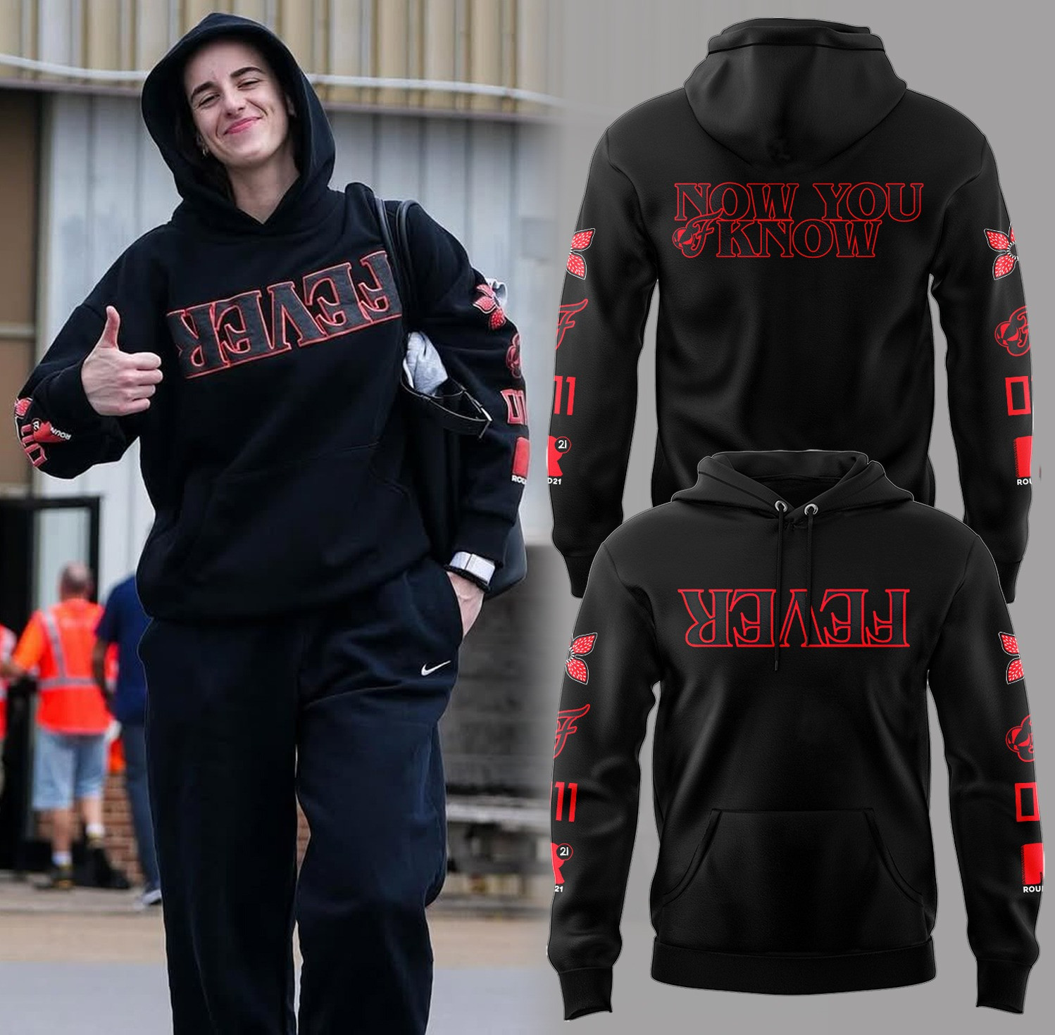 Caitlin Clark Stranger Things Hoodie Now You Know