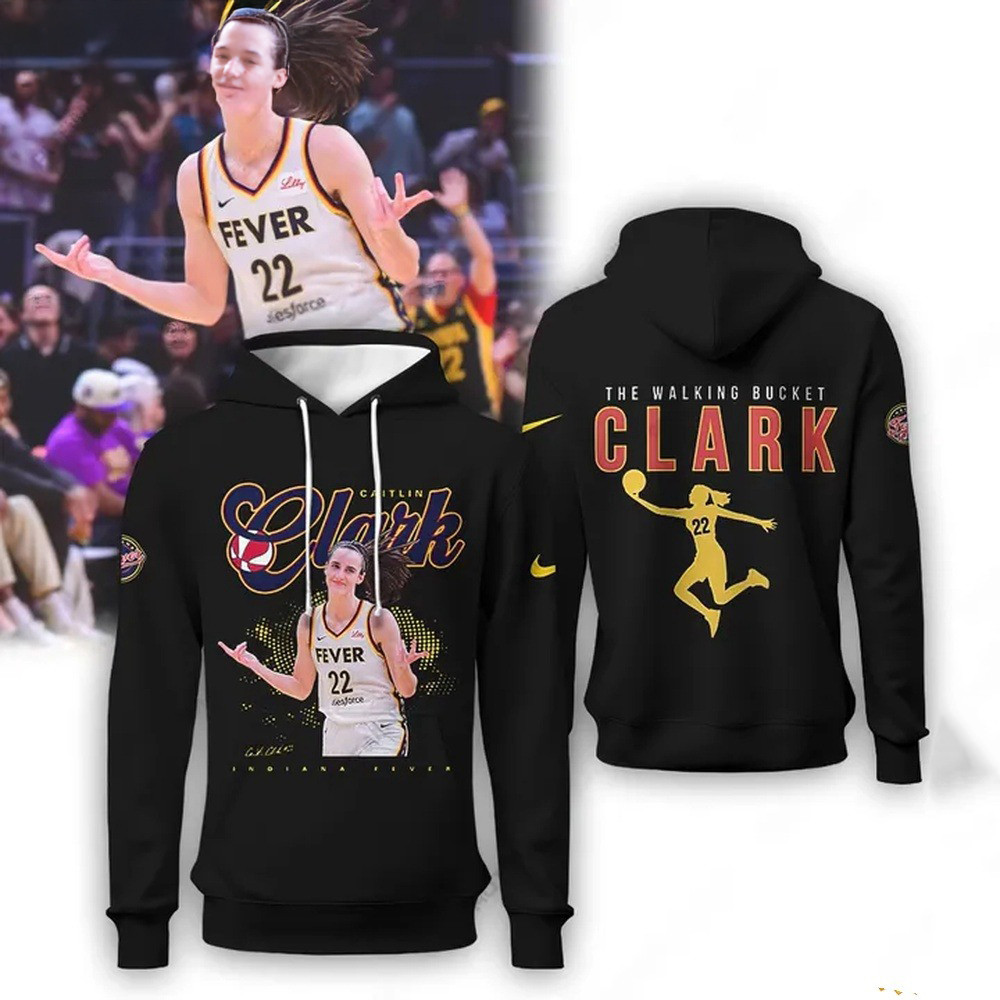 Caitlin Clark The Walking Bucket Clark 22 Basketball Hoodie Gifts For The Basketball Enthusiast
