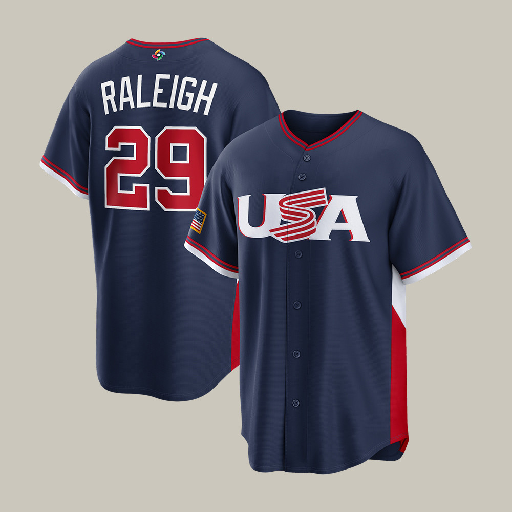 Cal Raleigh USA 2026 World Baseball Classic 29 Jersey Team USA Baseball Clothes Gift Idea