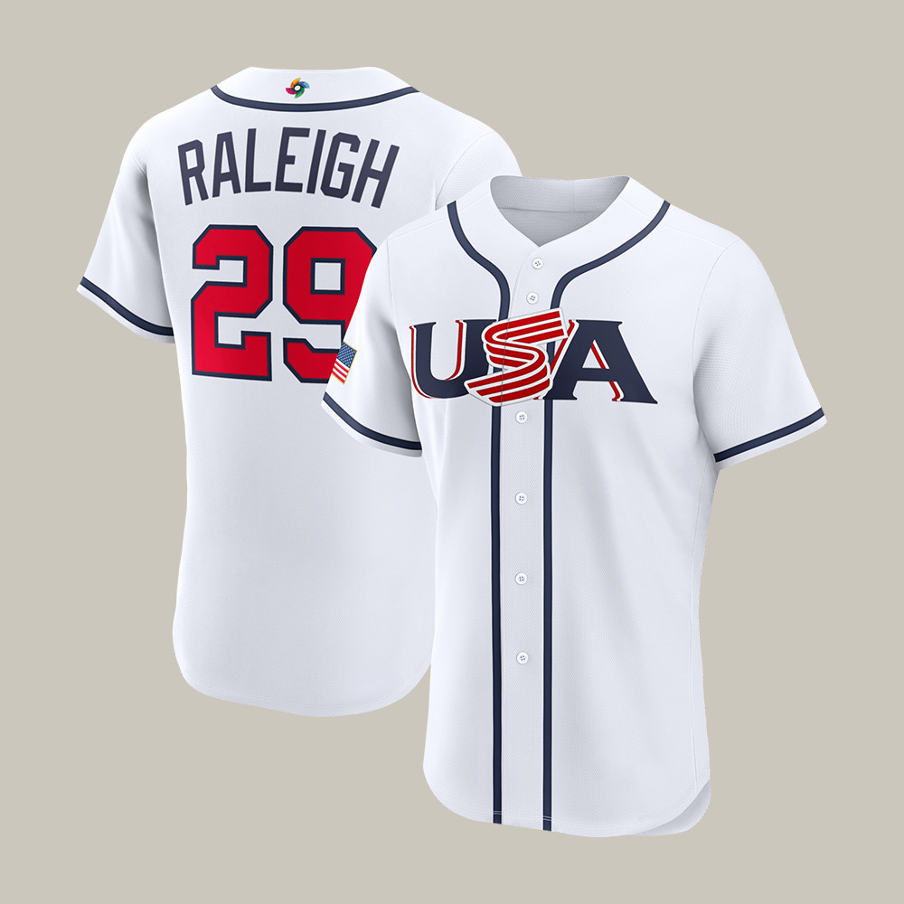 Cal Raleigh USA World Baseball Classic 29 Jersey Game Day Shirt Baseball Gear