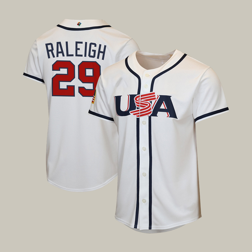 Cal Raleigh USA World Baseball Classic Jersey Cal Raleigh Clothes Baseball Lover Gift Idea