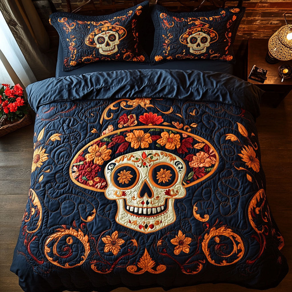 Calavera Dreams Duvet Bedding Set Best Halloween Decoration Gift For Friends and Family