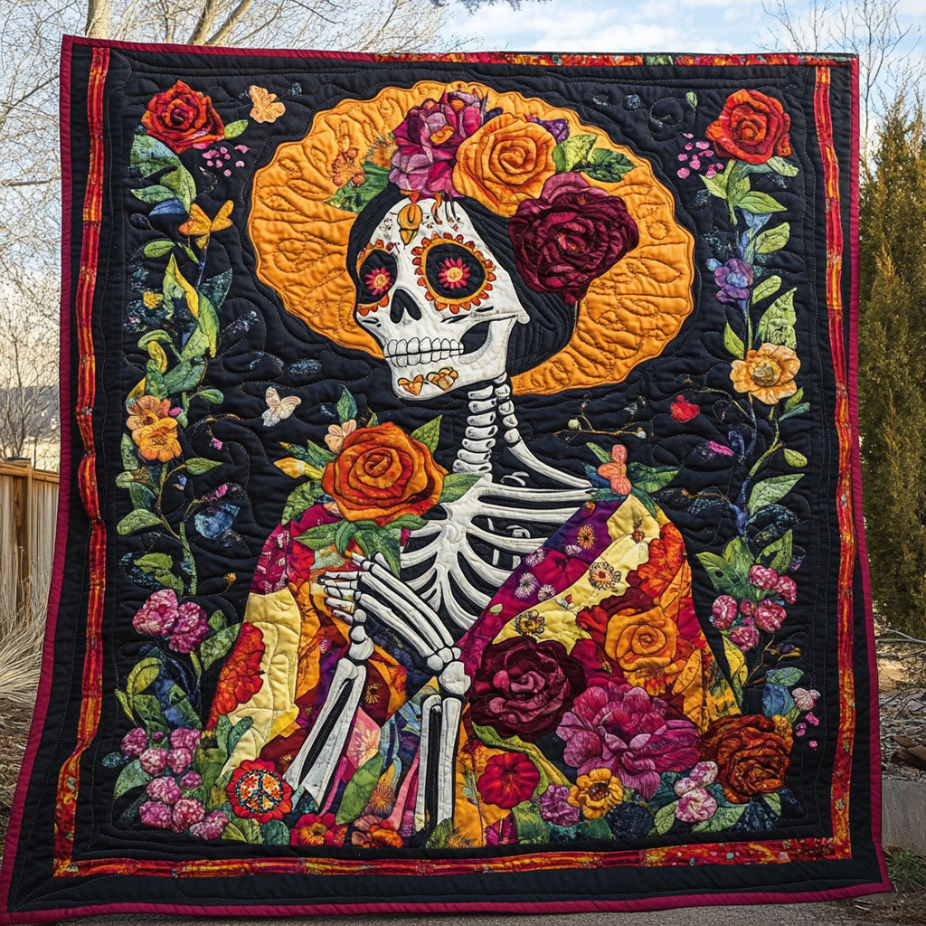 Calavera Holiday Christmas Quilt Blanket Things To Get Brother For Christmas