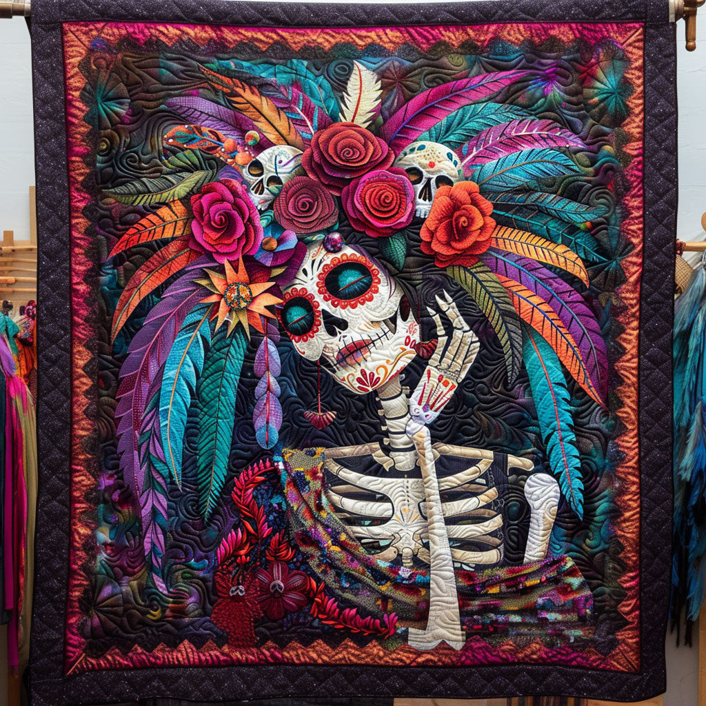 Calavera Quilt Blanket Couch Blanket Awesome Mother's Day Gifts For Mom
