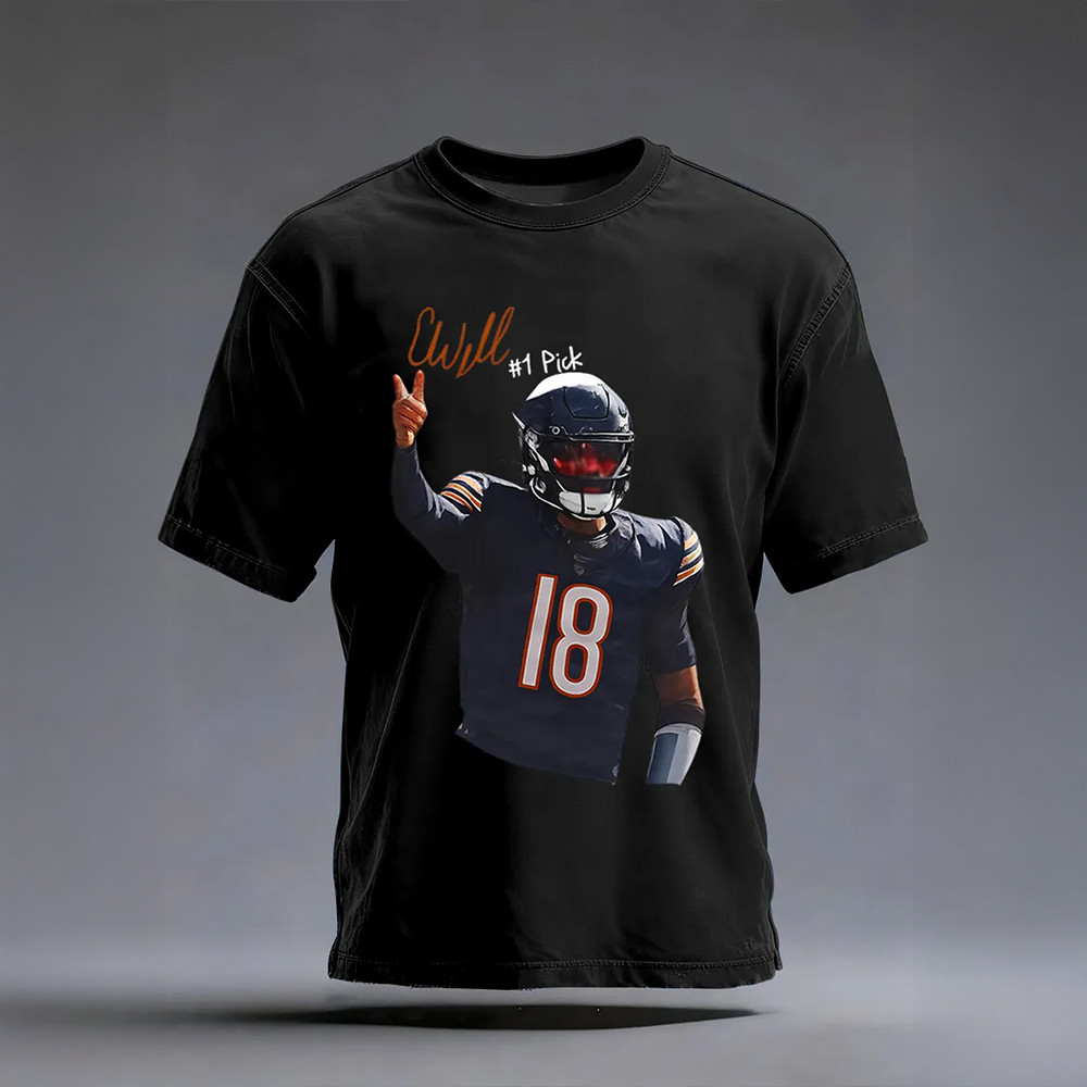Caleb Williams 1 Pick T-Shirt Chicago Bears Clothes Best Gifts For Football Fans
