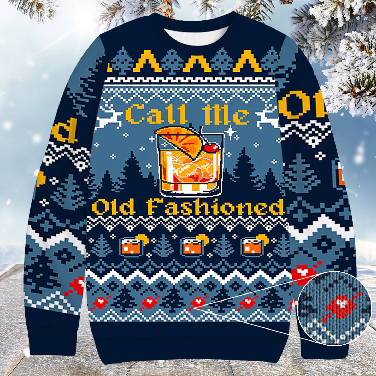 Call Me Old Fashioned Christmas Ugly Sweater Christmas Gift For Mom