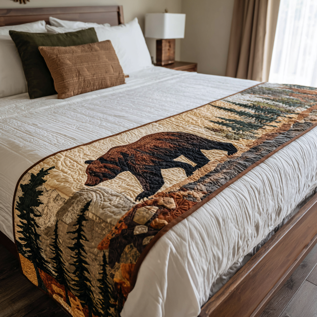 Call of the Wild Quilted Bed Runner Bed Decor Gifts For Wild Animal Lovers