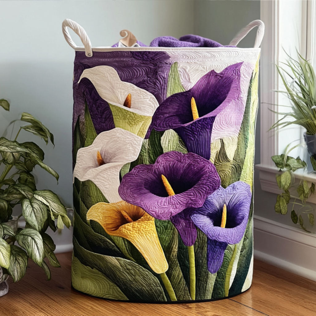 Calla Charm Quilted Laundry Basket Ideal Present For Newlyweds