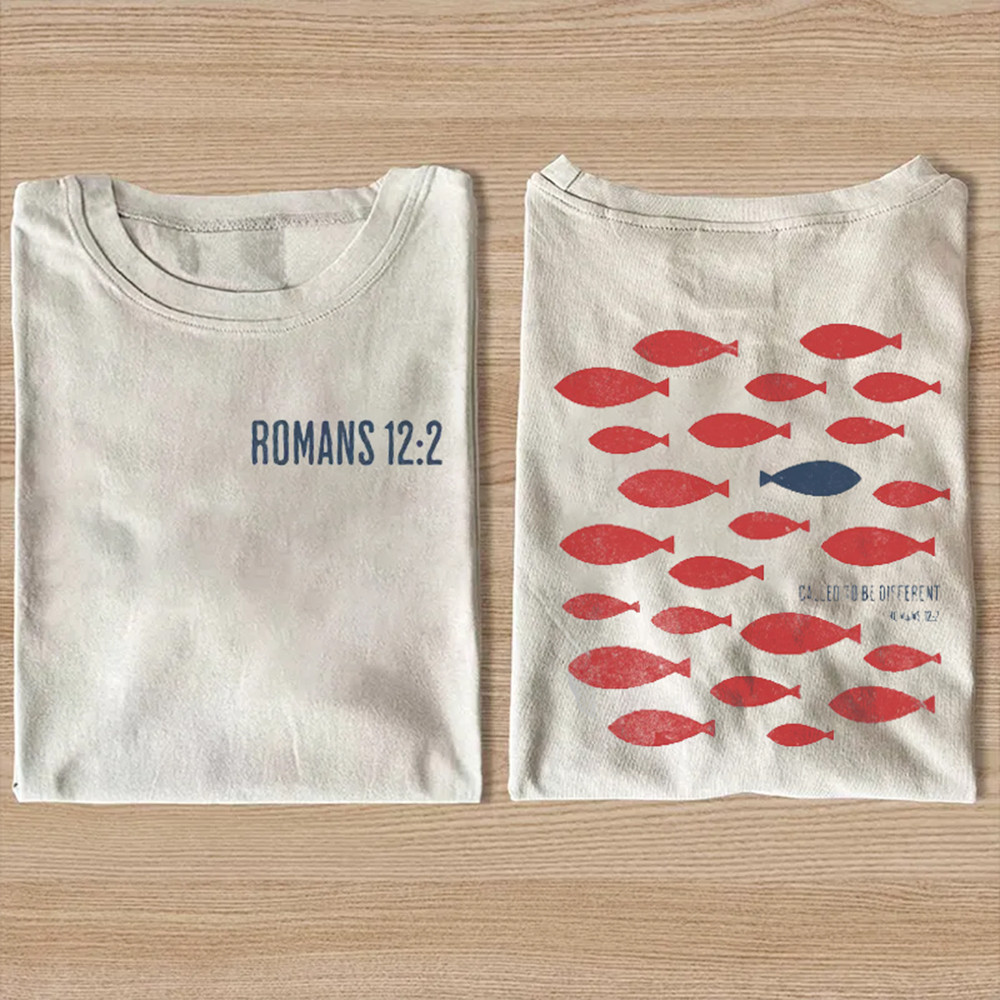 Called To Be Different Fishes Art T-Shirt Bible Inspired Clothes Best Christian Gift For Father