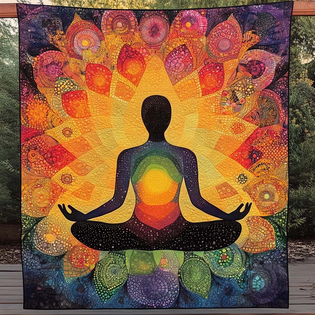 Calm Mind Quilted Blanket Best Gifts For Yoga Lovers