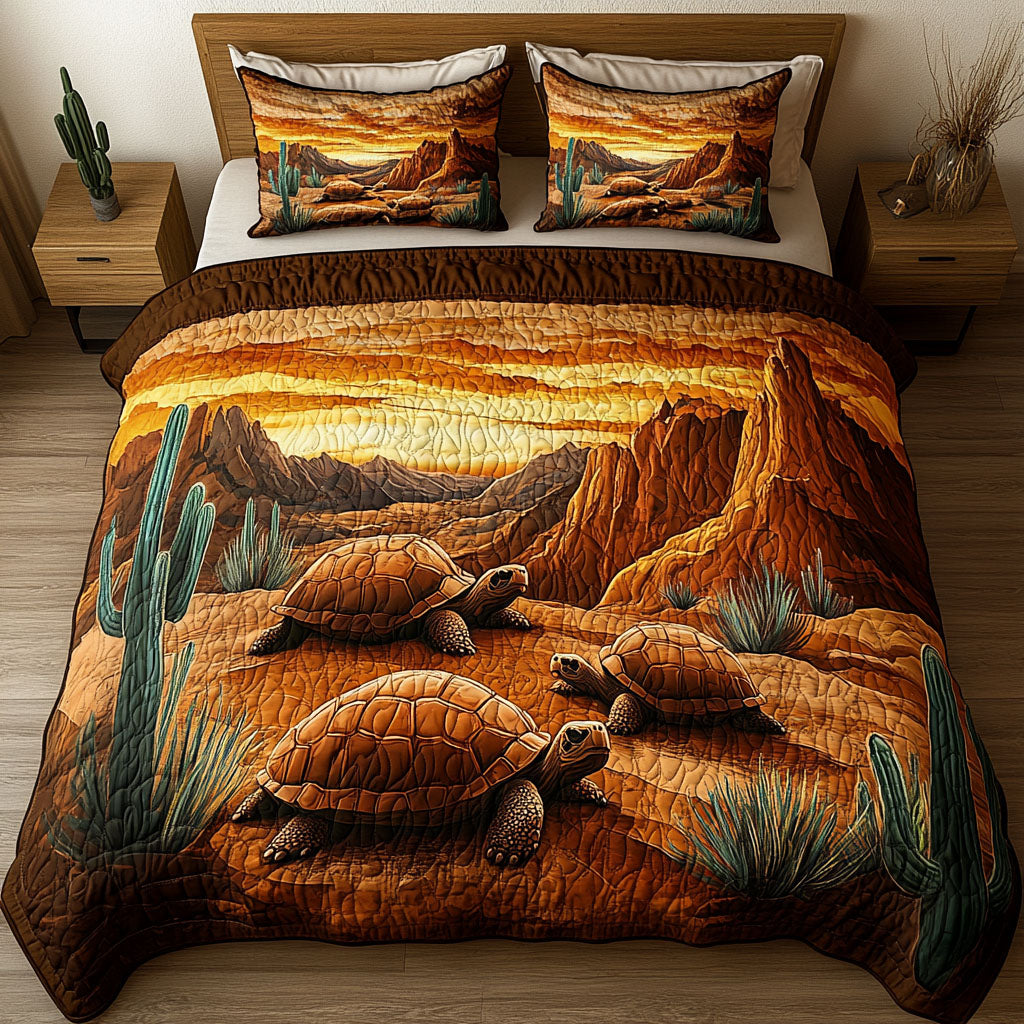 Calm Shellscape Quilted Bedding Set Holiday Duvet Covers Gifts For Cactus Lovers
