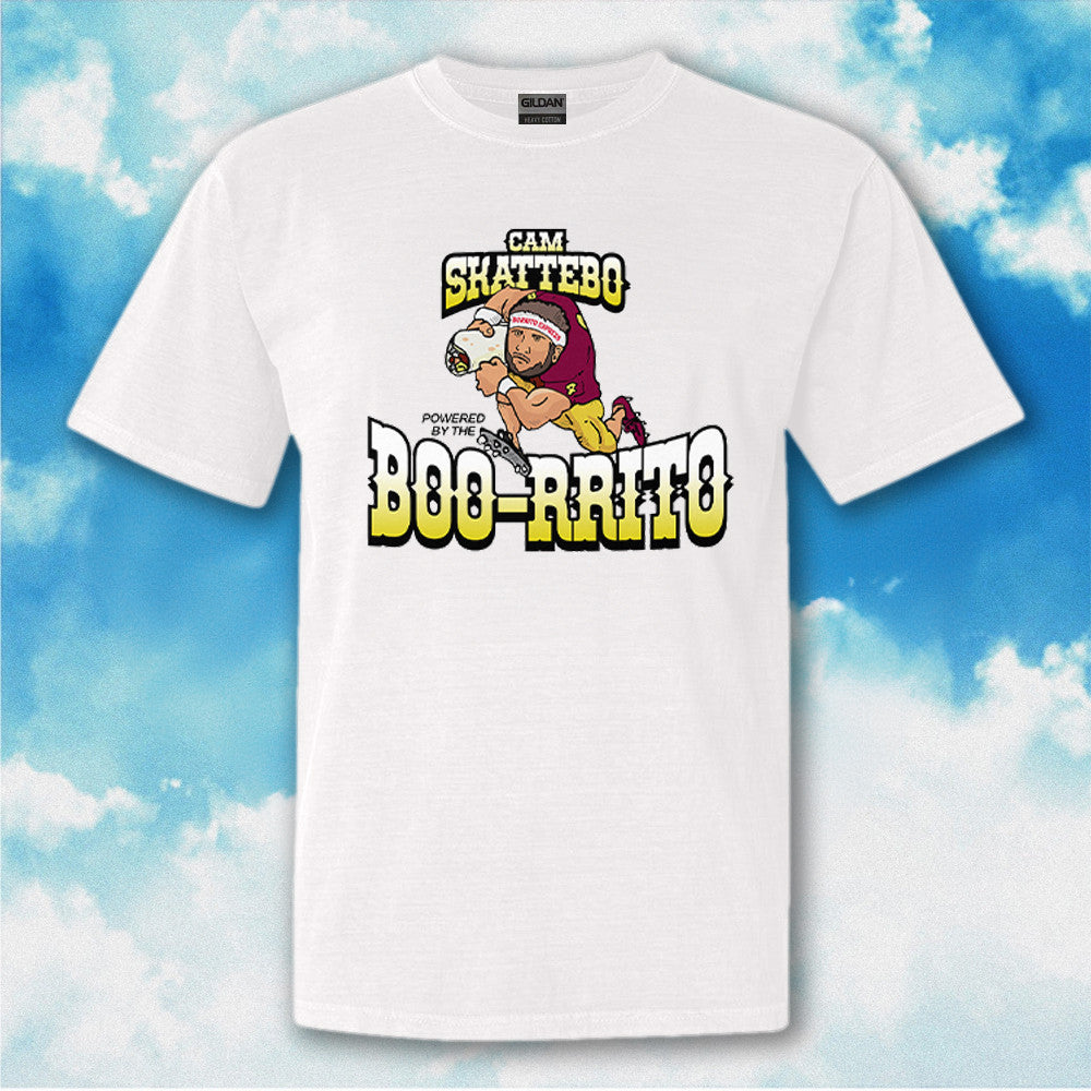 Cam Skattebo Powered By The Boo Rrito T-Shirt Gifts For Football Fans Cam Skattebo Powered By The Boo Rrito T-Shirt Gifts For Football Fans