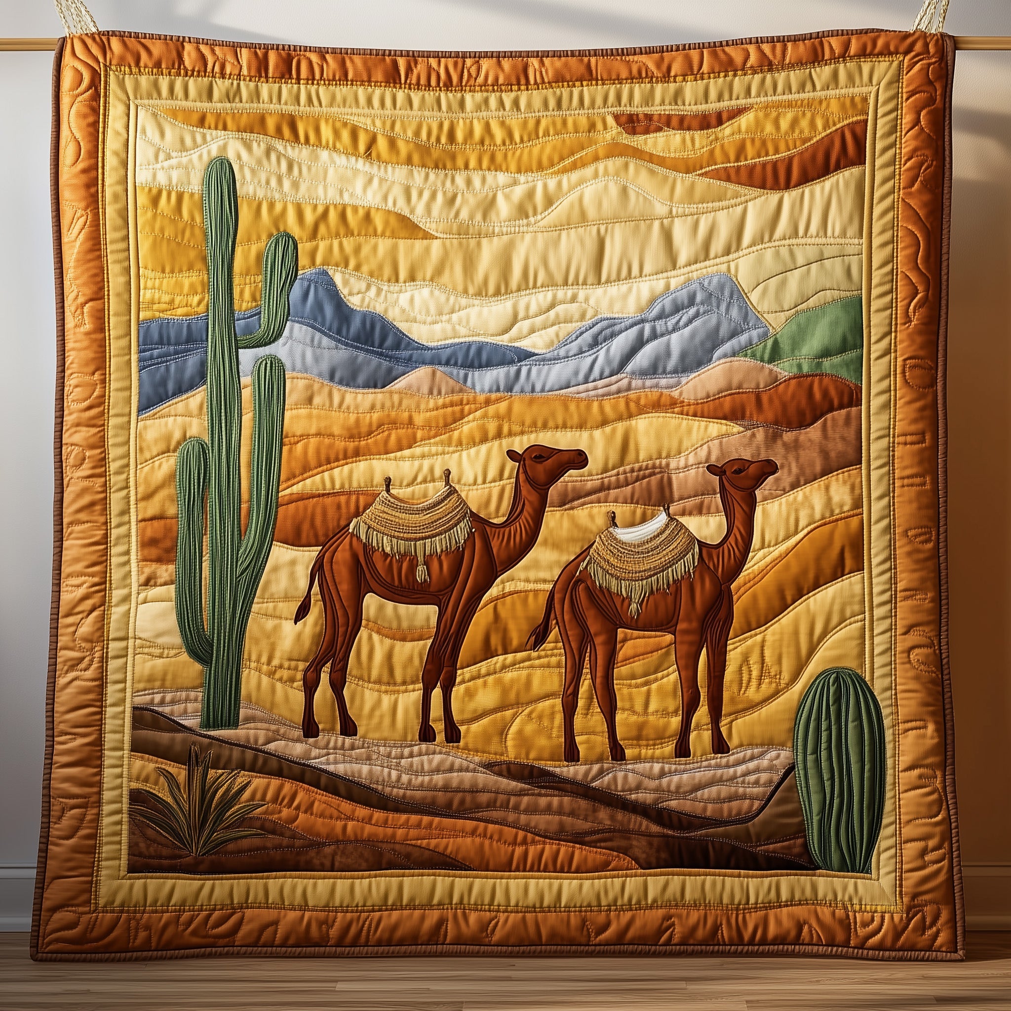 Camel Quilted Blanket Sofa Throw BlanketChristmas Gifts For Mom
