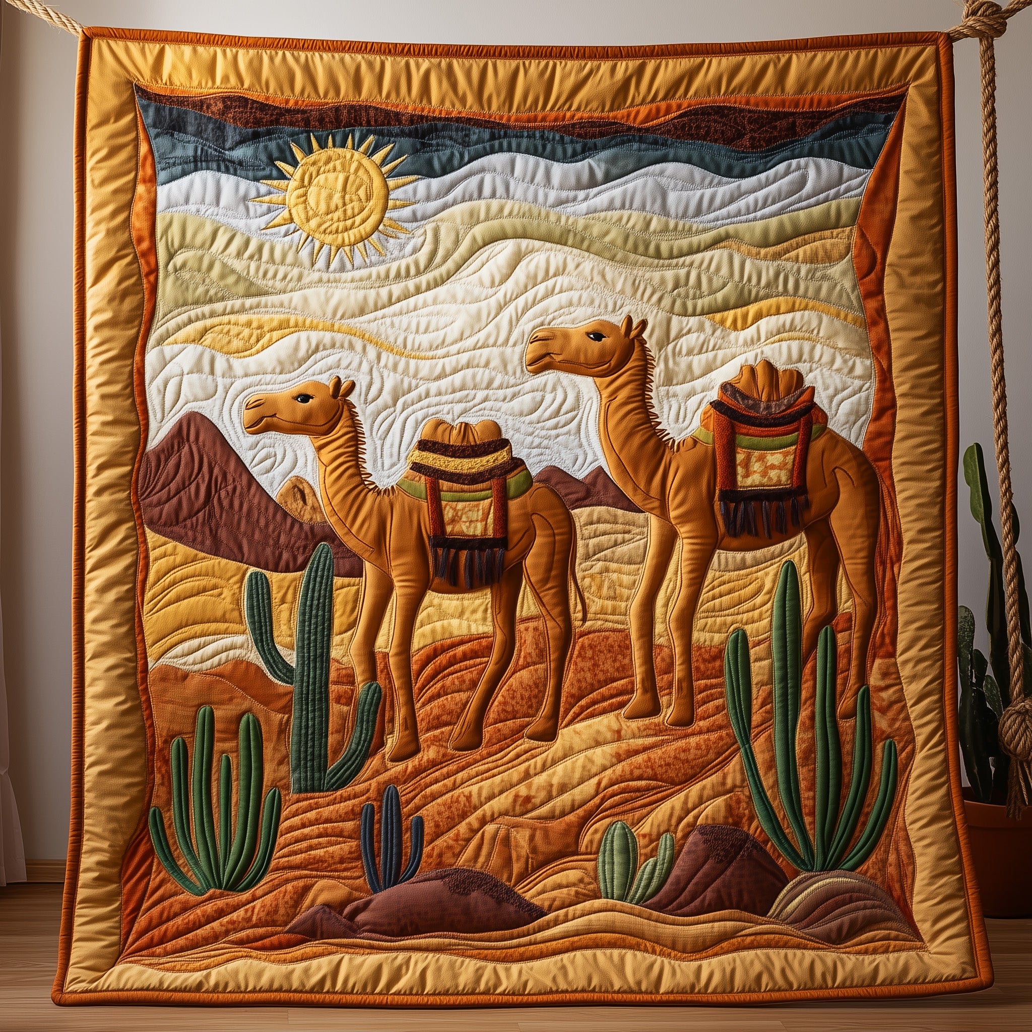 Camel Quilted Blanket Sofa Throw BlanketRomantic Christmas Gifts
