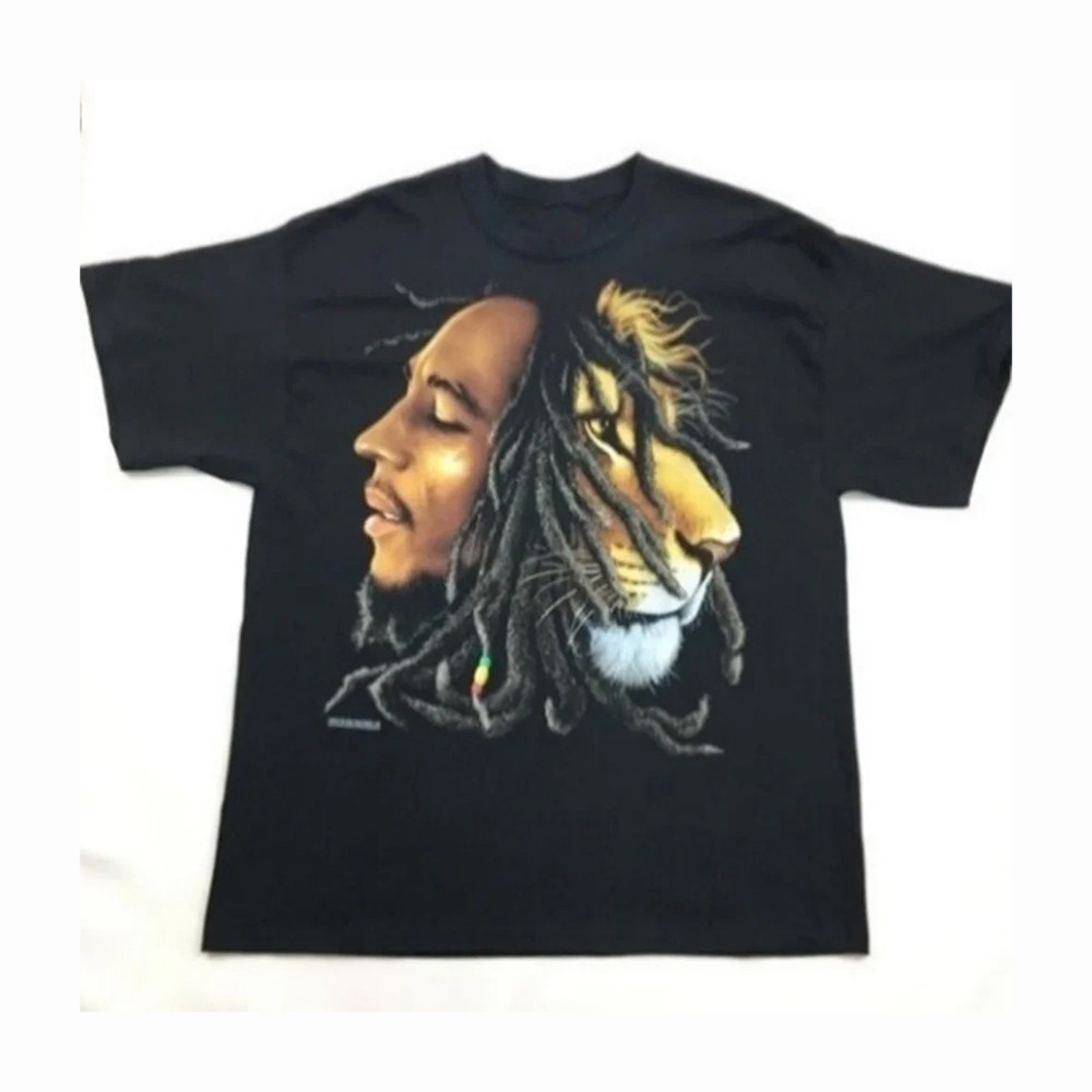 Camiseta Lion Profiles Bob Marley T-Shirt Bob Marley Merch Music Lover Gift For Boyfriend