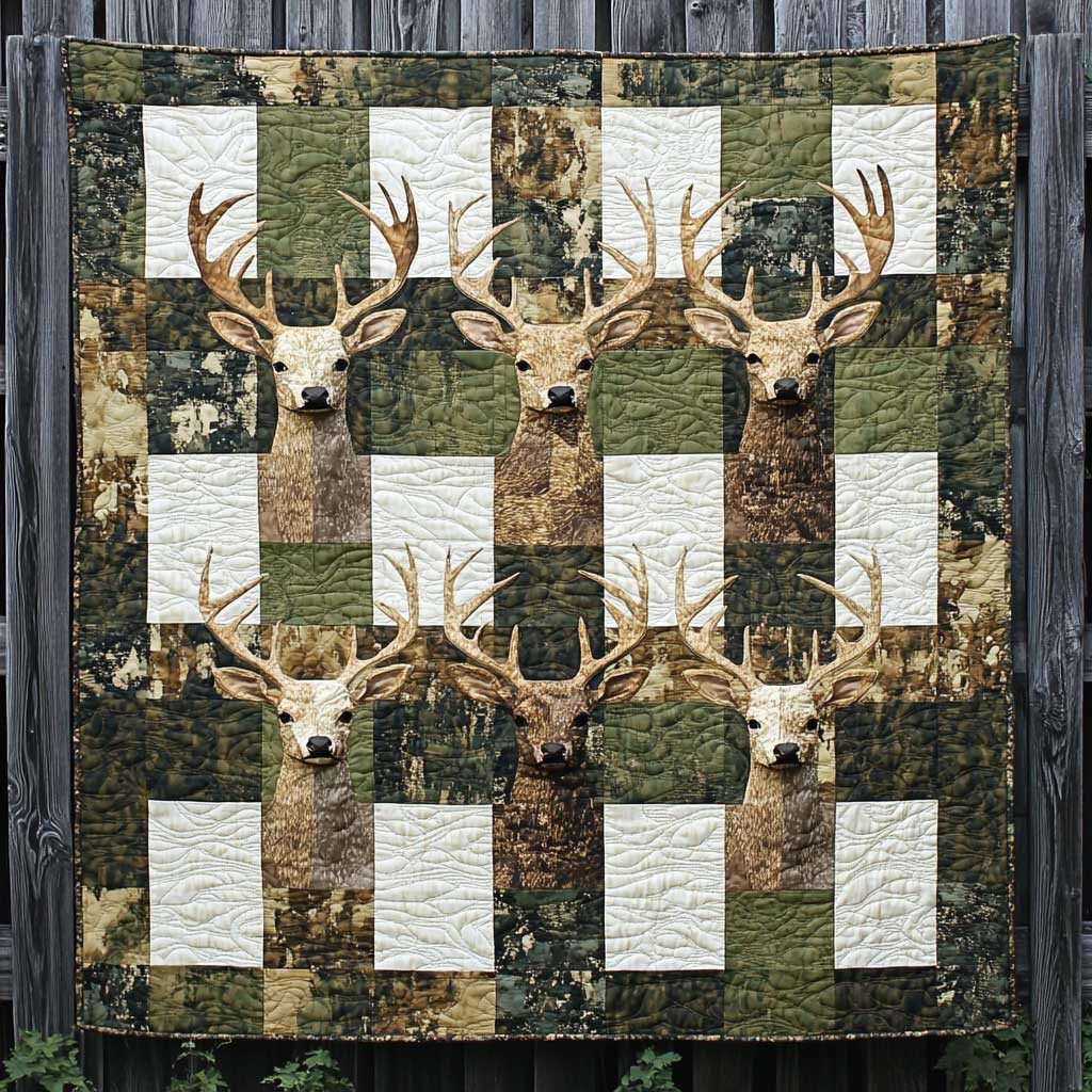 Camo Deer Quilt Blanket Luxury Throw Blankets 50Th Birthday Gifts For Men