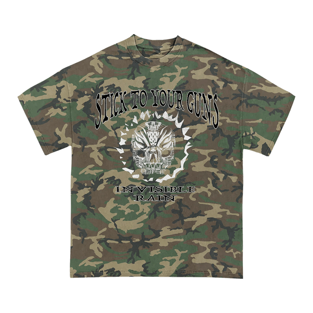 Camo Shirt Invisible Rain STYG Merch Stick To Your Guns Merch Music Fan Tee Camo Shirt Invisible Rain STYG Merch Stick To Your Guns Merch Music Fan Tee