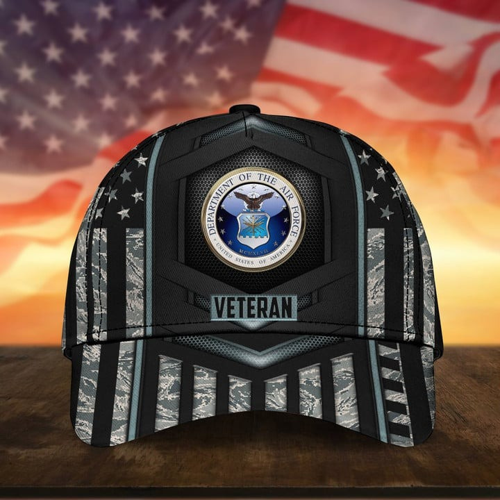 Camo Soldiers Multiservice US Air Force Cap Gift for Dad and Husband on Veterans Day