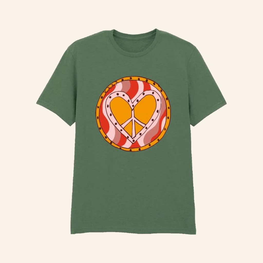 Camp Bestival Merch Camp Bestival T-Shirt Peace Heart Shirt Gifts For Her