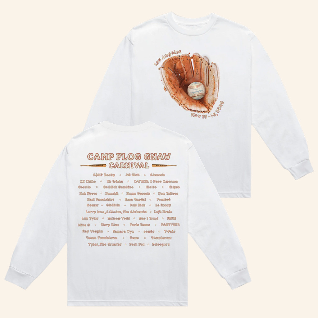 Camp Flog Gnaw Merch Glove White Long Sleeve T-Shirt Golf Wang Apparel Gifts For Him Camp Flog Gnaw Merch Glove White Long Sleeve T-Shirt Golf Wang Apparel Gifts For Him