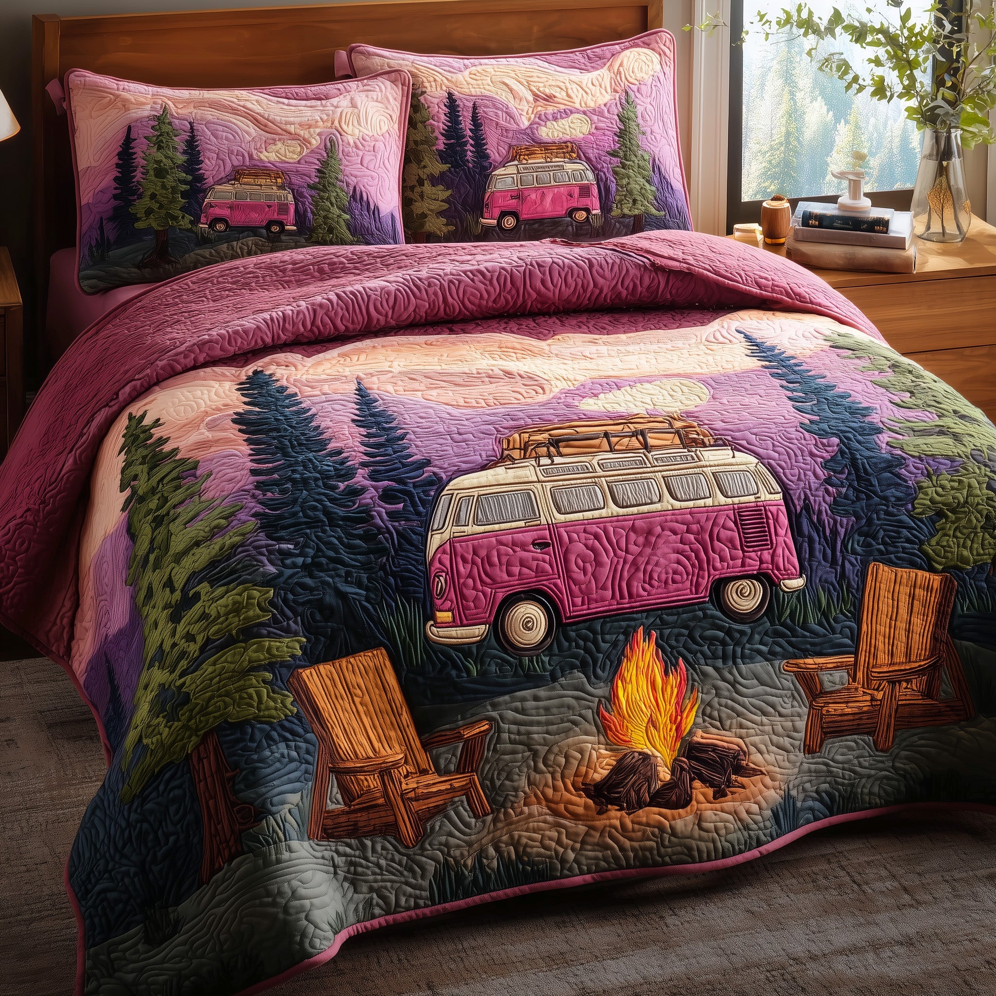 Camp Life Quilted Bedding Set Housewarming Gift
