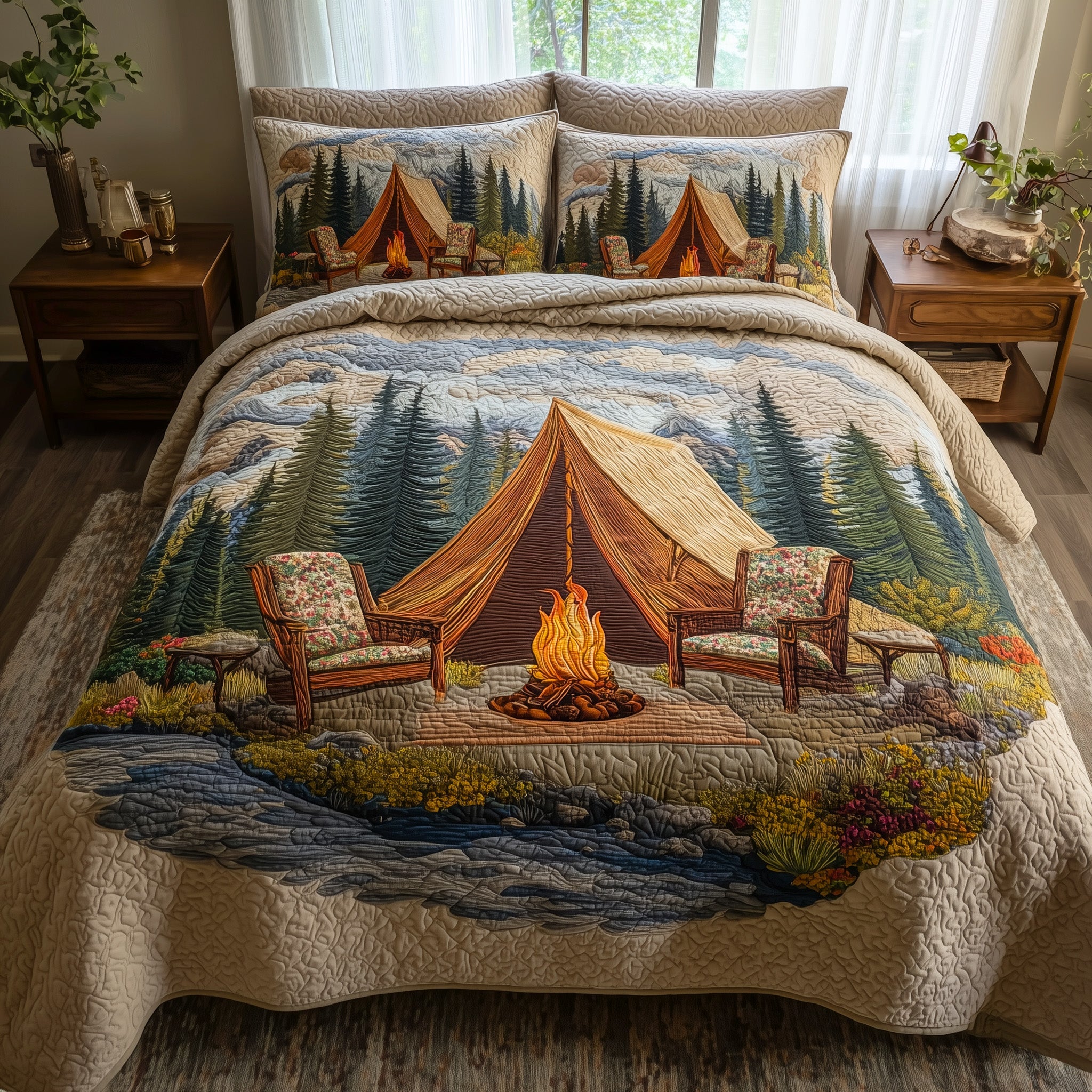 Camp Life Quilted Bedding Set Wedding Gift