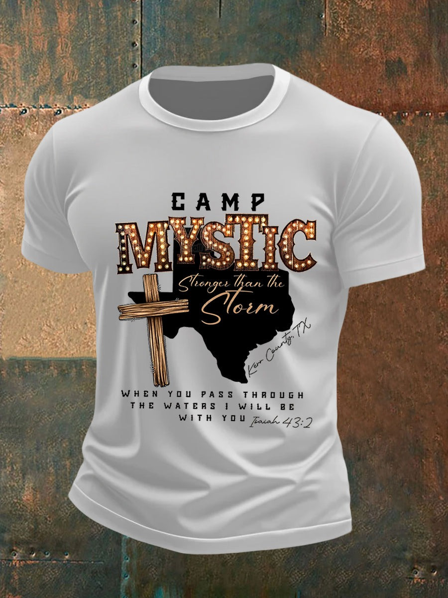 Camp Mystic Strong Than The Storm T-Shirt Men's Faith Shirt Gifts For Husband
