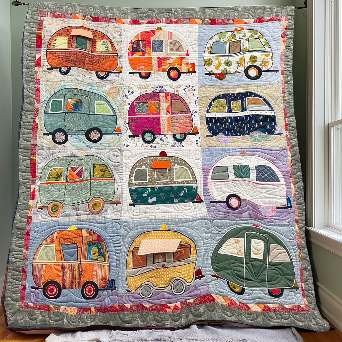 Camper Lovers Quilt Blanket Throws And Blankets Special Birthday Gifts For Dad