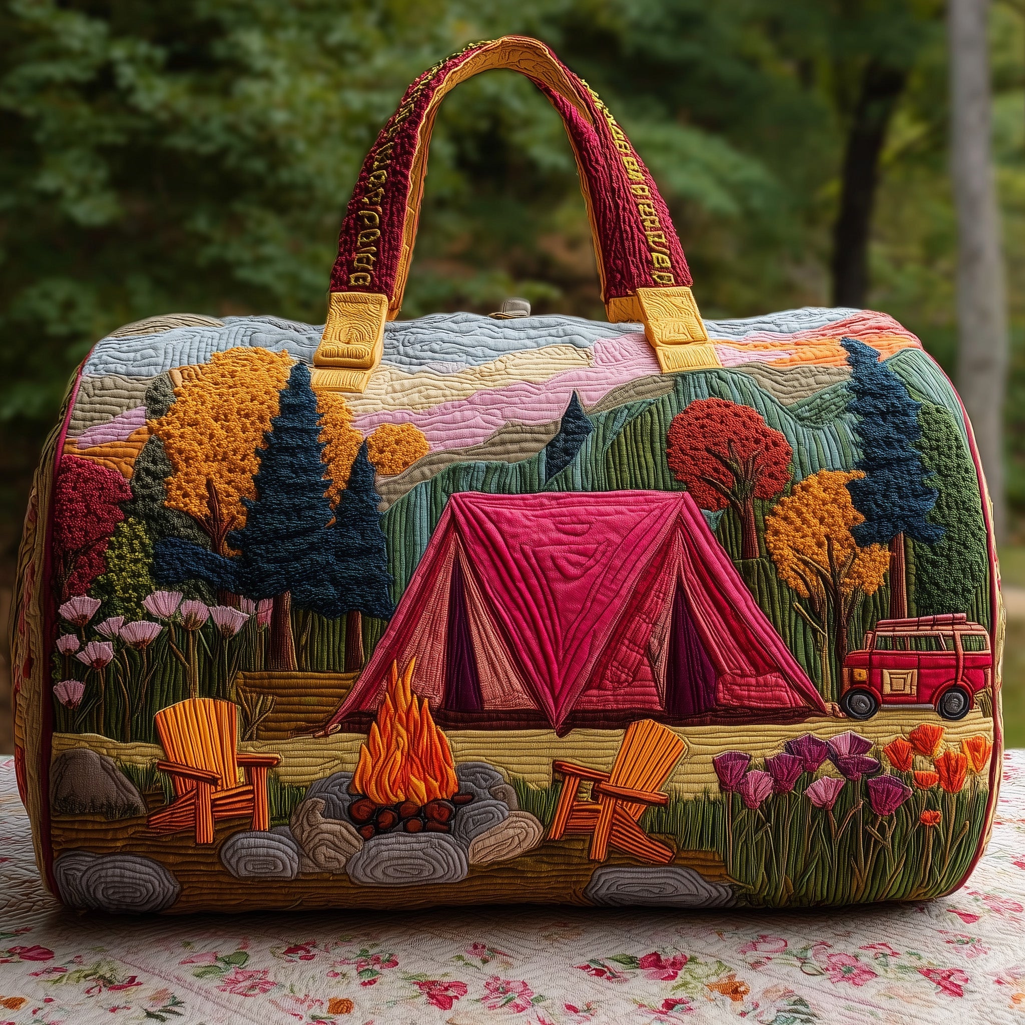 Camper Quilted Duffle Bag Durable And Lightweight