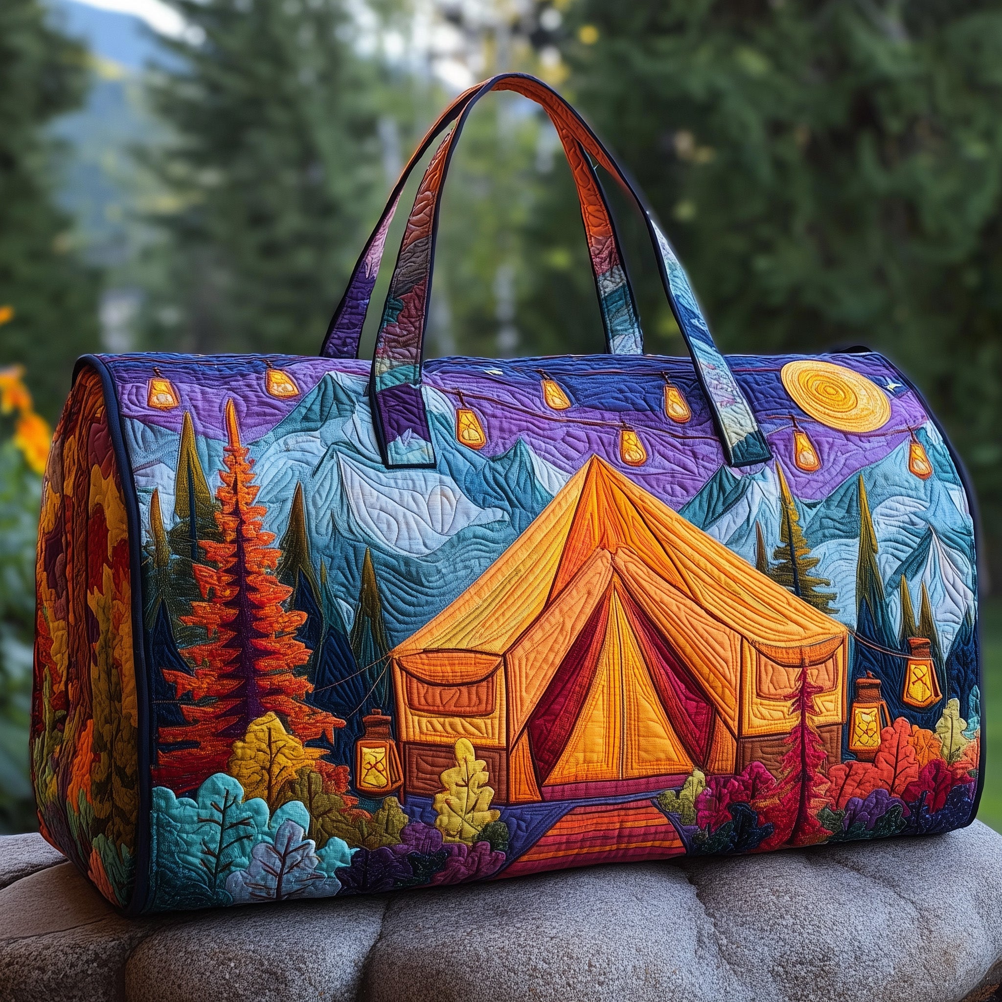 Camper Quilted Duffle Bag For Office And Campus