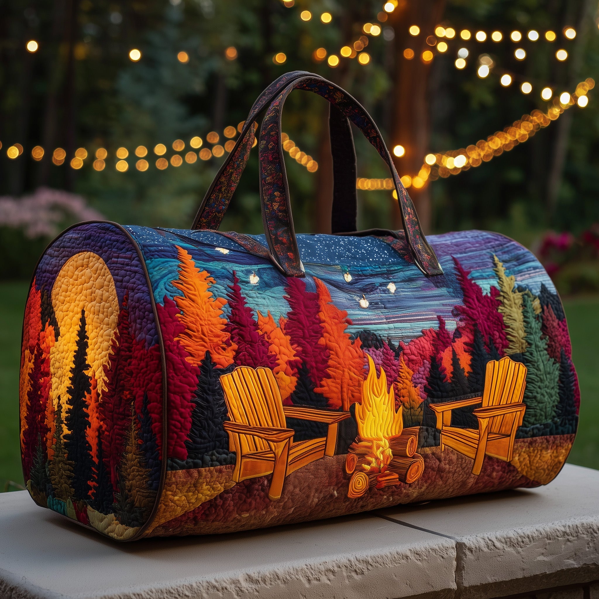 Camper Quilted Duffle Bag For Outdoor Activities