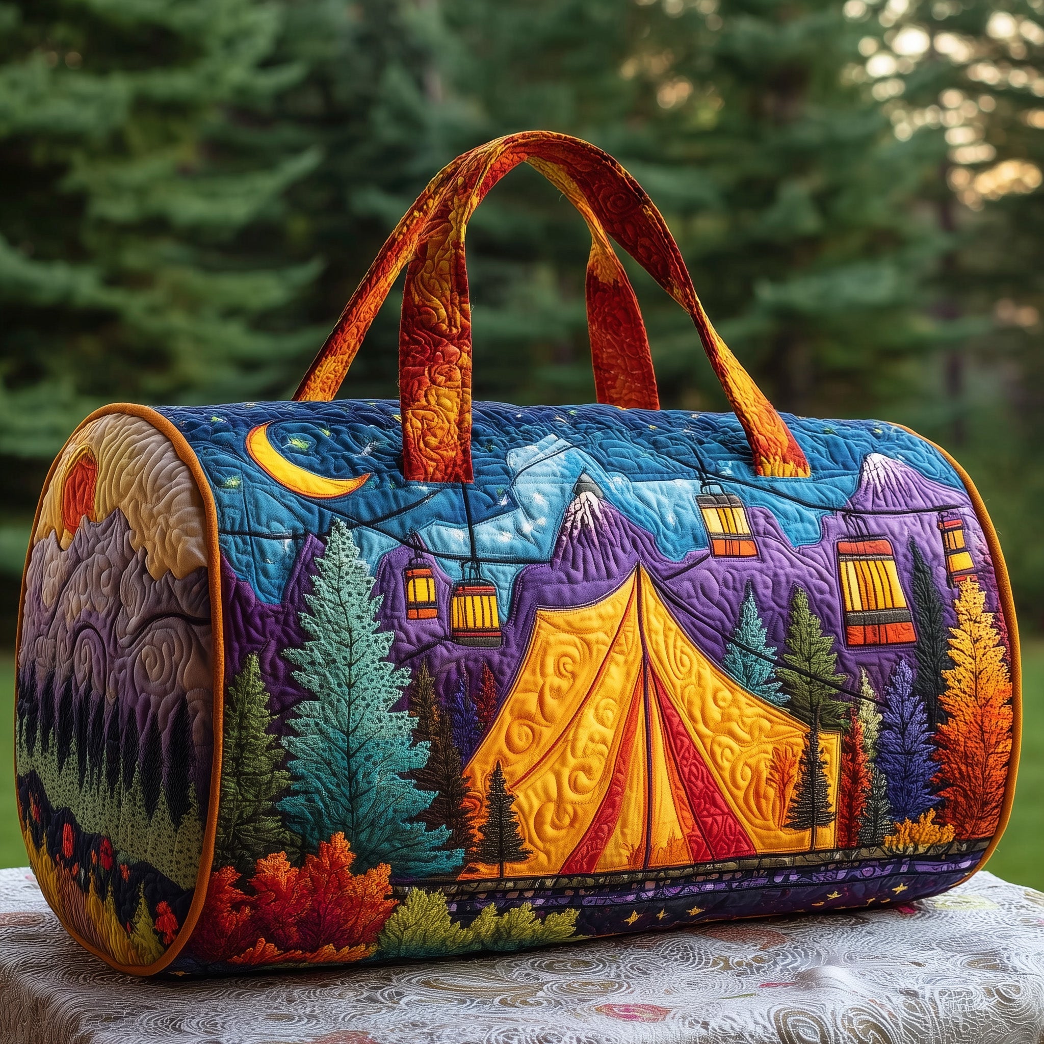 Camper Quilted Duffle Bag Travel Friendly Design
