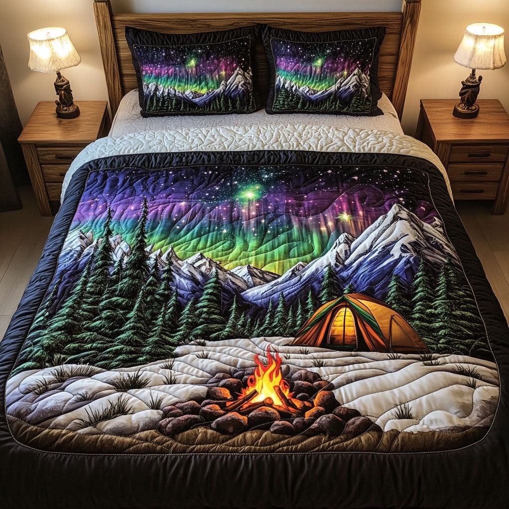 Campfire Dreams Quilted Bedding Set Best Bed Sheet Set Christmas Room Decor Ideas
