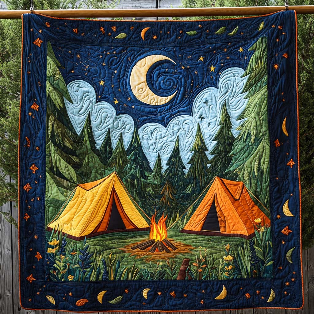 Campfire Glow Quilted Blanket Best Camping Gifts