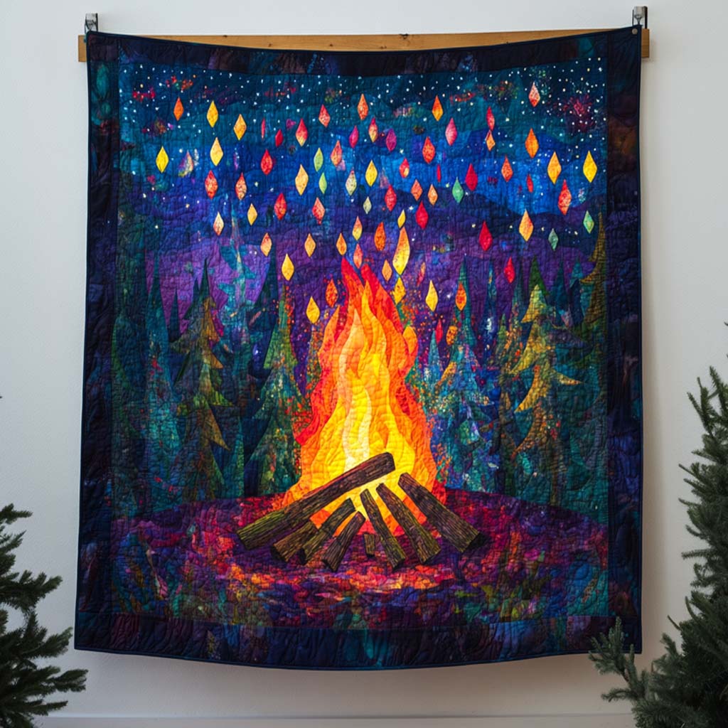 Campground Bliss Quilted Blanket Unique Camping Gifts