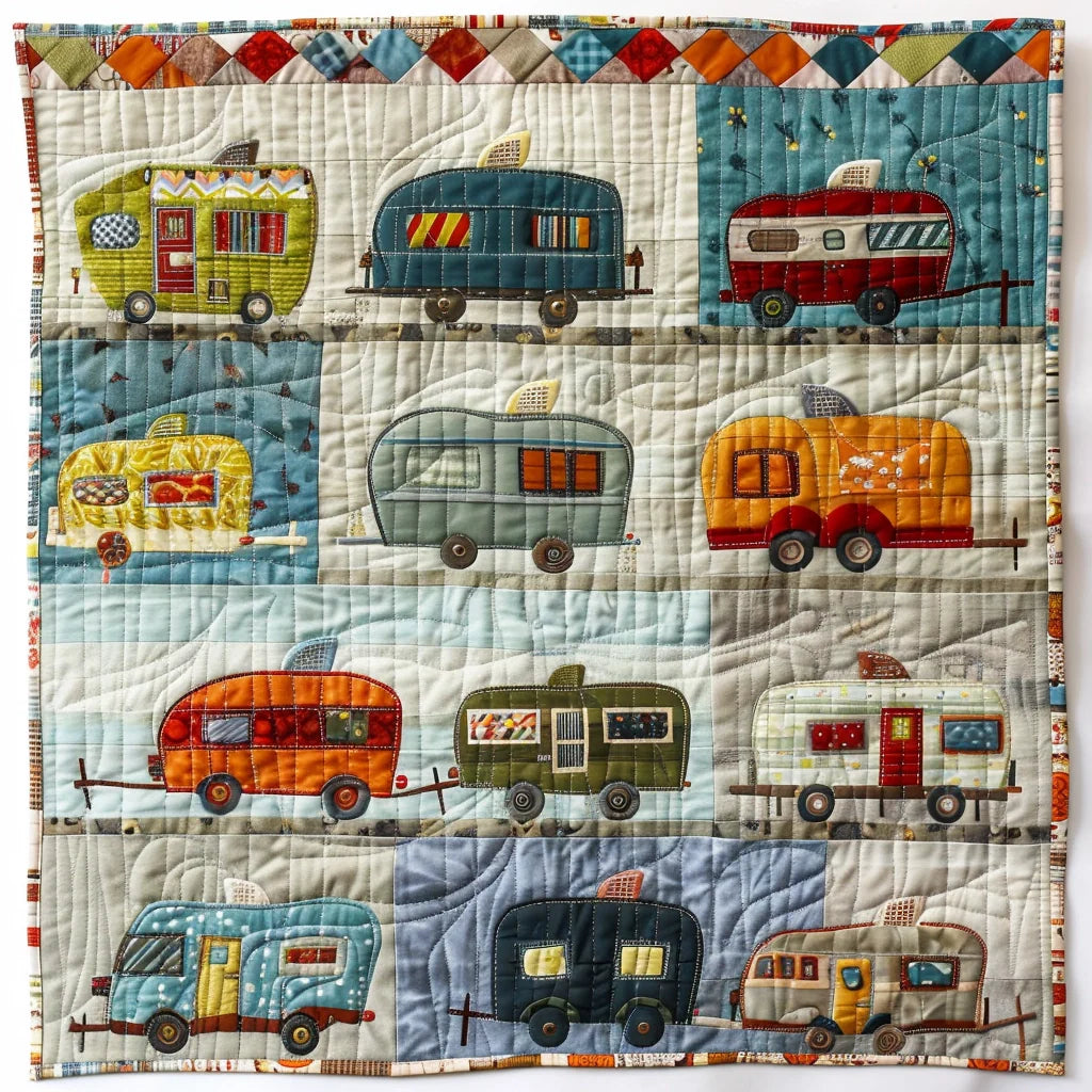 Camping Caravan Quilted Placemat Holiday Placemats Father's Day Gifts For Grandpa