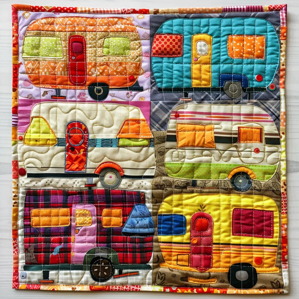 Camping Caravan Quilted Placemat Modern Placemats Best Camping Gifts For Dad Father's Day
