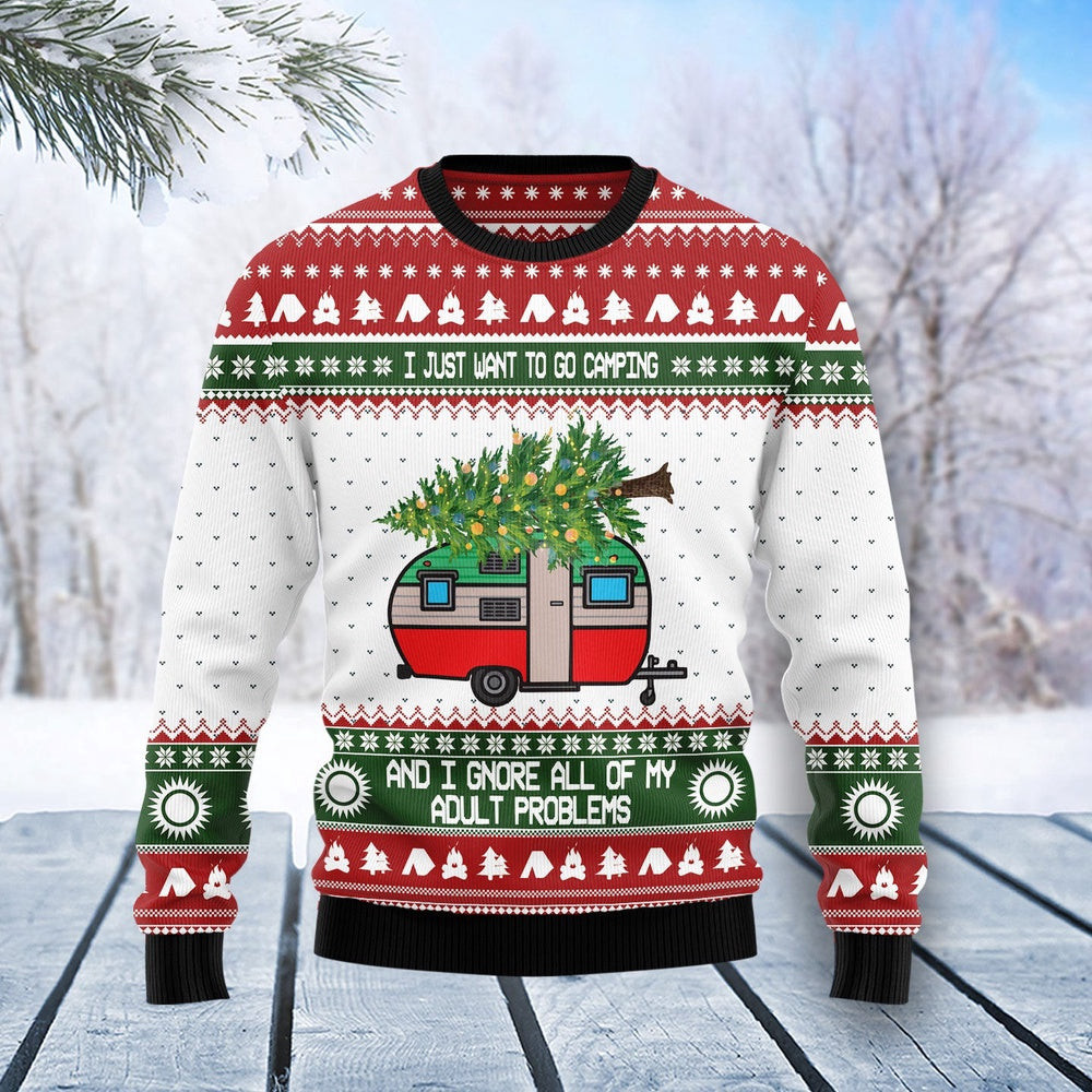 Camping Christmas Ugly Christmas Sweater Gift For Christmas