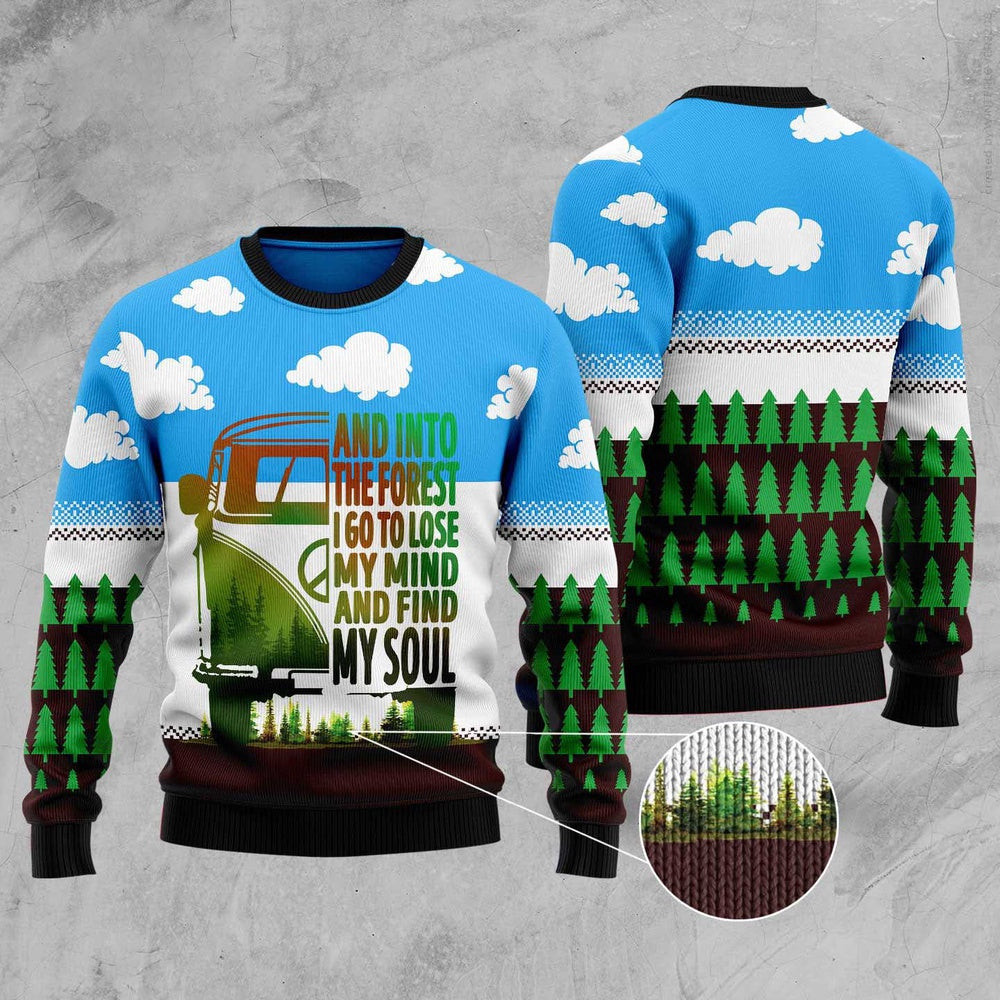 Camping Forest My Soul Ugly Christmas Sweater Funny Ugly Christmas Sweater Xmas Gifts