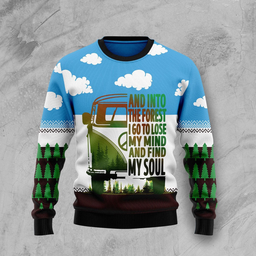 Camping Forest My Soul Ugly Christmas Sweater Gift For Christmas