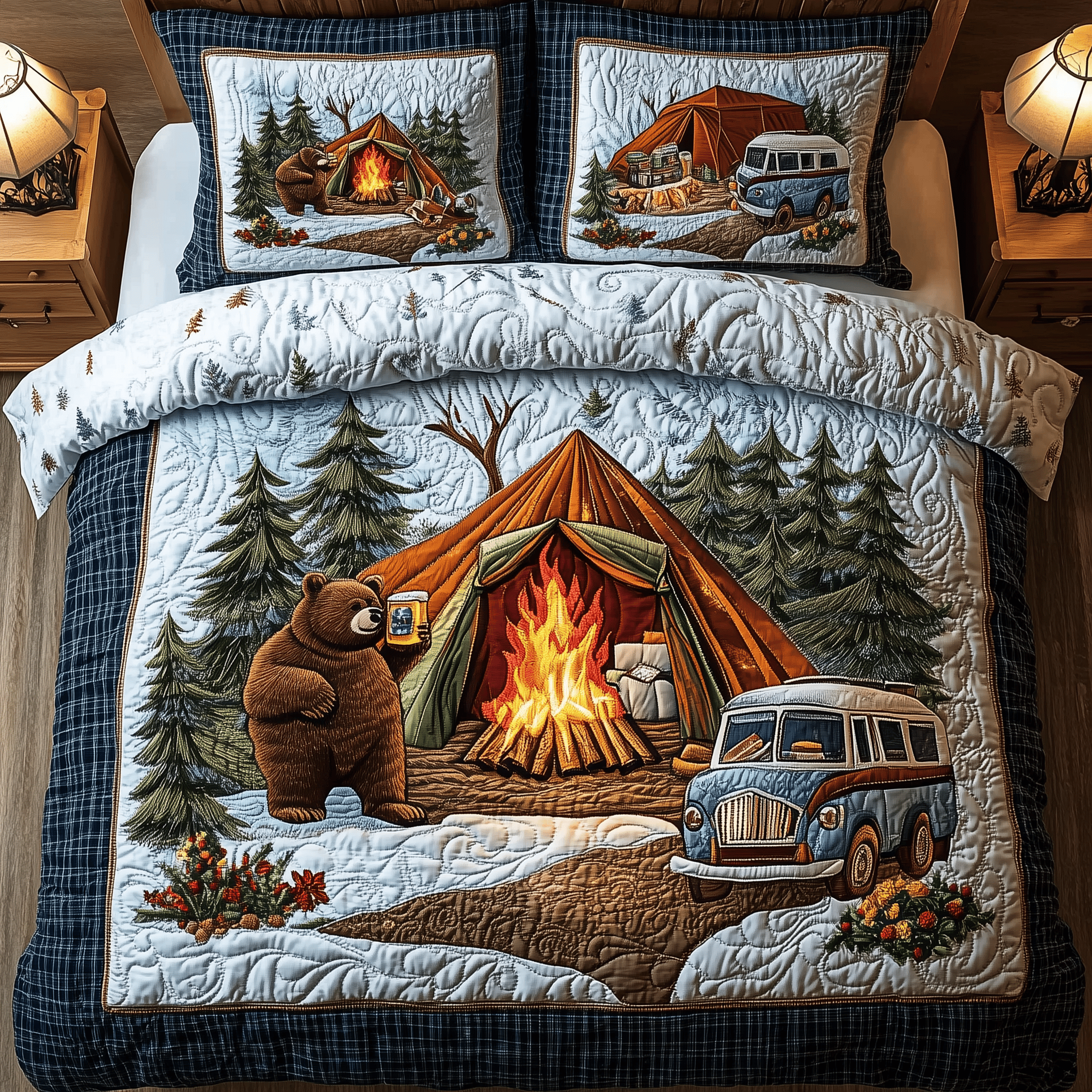 Camping Is My Job Quilted Bedding Set Christmas Gifts For Older Brother