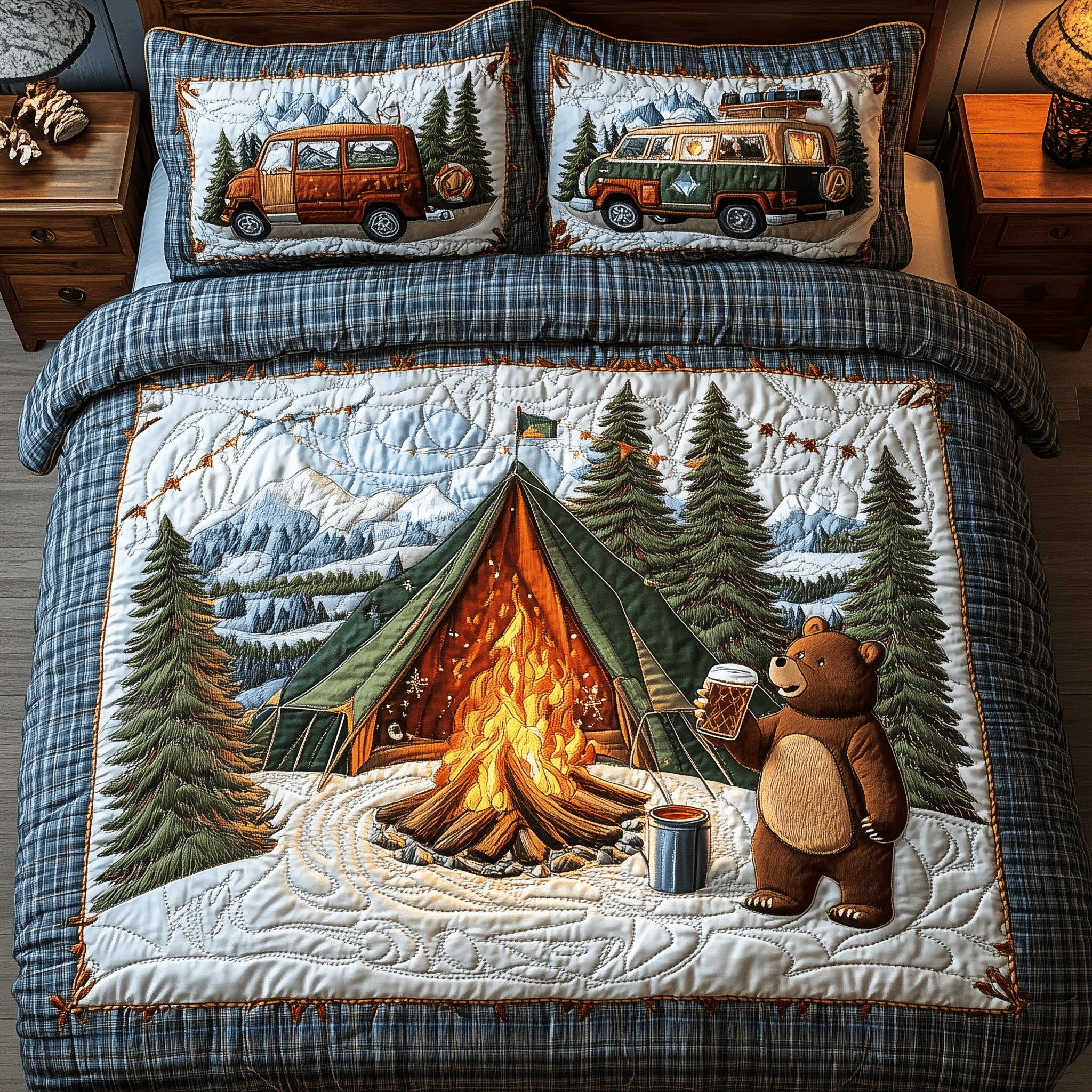 Camping Is My Job Quilted Bedding Set Christmas Present For Daughter In Law
